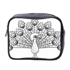 Peacock-plumage-display-bird Mini Toiletries Bag (two Sides) by 99art