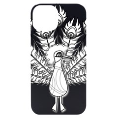 Peacock-plumage-display-bird Iphone 14 Black Uv Print Case by 99art