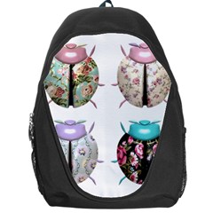 Ladybug-flower-pattern-shabby-chic Backpack Bag