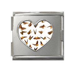 Butterfly Butterflies Insect Swarm Mega Link Heart Italian Charm (18mm)