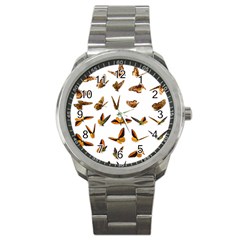 Butterfly Butterflies Insect Swarm Sport Metal Watch