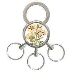 Nature-flower-leaf-plant-isolated 3-ring Key Chain