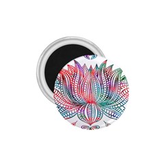 Lotus Feathers Boho Watercolor 1 75  Magnets