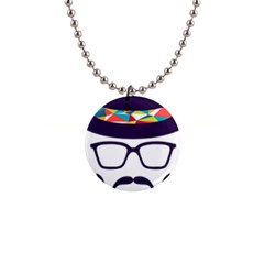 Party Hat Cartoon 1  Button Necklace by 99art