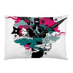 Japan Ninja-japanese-samurai-color- Pillow Case by 99art