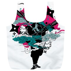 Japan Ninja-japanese-samurai-color- Full Print Recycle Bag (xl) by 99art