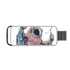 Drawing-astronaut Portable Usb Flash (two Sides) by 99art