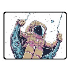 Drawing-astronaut Two Sides Fleece Blanket (Small)