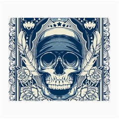 Skull Drawing Small Glasses Cloth (2 Sides) by 99art