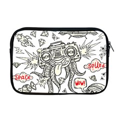 Drawing Clip Art Hand Painted Abstract Creative Space Squid Radio Apple Macbook Pro 17  Zipper Case by 99art