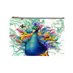 Bird-peafowl-painting-drawing-feather-birds Cosmetic Bag (large) by 99art