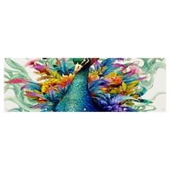 Bird-peafowl-painting-drawing-feather-birds Banner And Sign 12  X 4  by 99art