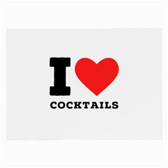 I love cocktails  Large Glasses Cloth (2 Sides)