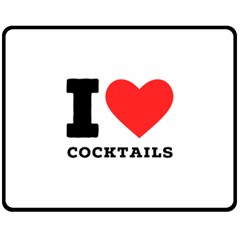 I Love Cocktails  Fleece Blanket (medium) by ilovewhateva