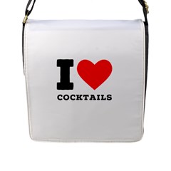 I Love Cocktails  Flap Closure Messenger Bag (l)