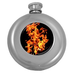 Live Coals Round Hip Flask (5 Oz) by artworkshop