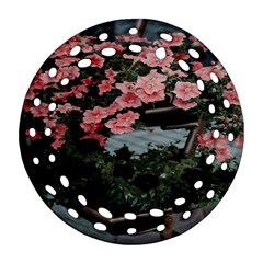 Pink Peony  Flower Ornament (round Filigree) by artworkshop