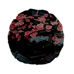 Pink Peony  Flower Standard 15  Premium Flano Round Cushions Front