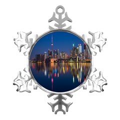 Seaside River Metal Small Snowflake Ornament by artworkshop