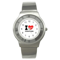 I Love Custard Stainless Steel Watch by ilovewhateva