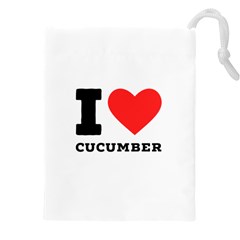 I Love Cucumber Drawstring Pouch (4xl) by ilovewhateva