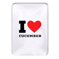 I Love Cucumber Rectangular Glass Fridge Magnet (4 Pack)