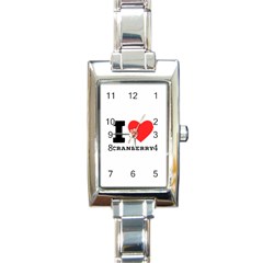 I Love Cranberry Rectangle Italian Charm Watch by ilovewhateva