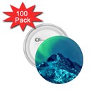 Aurora Borealis Sky Winter Snow Mountains Night 1.75  Buttons (100 pack)  Front