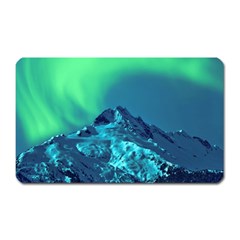 Aurora Borealis Sky Winter Snow Mountains Night Magnet (rectangular)