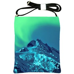 Aurora Borealis Sky Winter Snow Mountains Night Shoulder Sling Bag by B30l