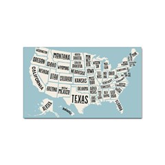 Black White Usa Map States Sticker Rectangular (100 Pack) by B30l