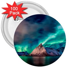 Amazing Aurora Borealis Colors 3  Buttons (100 pack) 