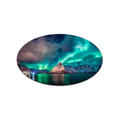 Amazing Aurora Borealis Colors Sticker (Oval)
