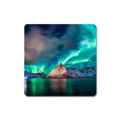 Amazing Aurora Borealis Colors Square Magnet