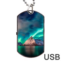 Amazing Aurora Borealis Colors Dog Tag USB Flash (Two Sides)