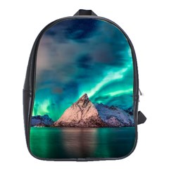 Amazing Aurora Borealis Colors School Bag (XL)