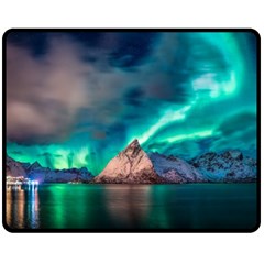 Amazing Aurora Borealis Colors Two Sides Fleece Blanket (Medium)