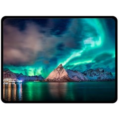 Amazing Aurora Borealis Colors Two Sides Fleece Blanket (Large)