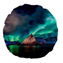 Amazing Aurora Borealis Colors Large 18  Premium Flano Round Cushions