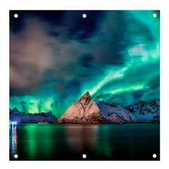 Amazing Aurora Borealis Colors Banner and Sign 4  x 4 
