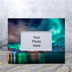 Amazing Aurora Borealis Colors White Tabletop Photo Frame 4 x6 