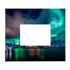 Amazing Aurora Borealis Colors White Wall Photo Frame 5  x 7 