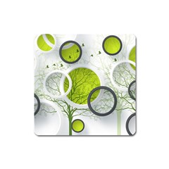 Circles Still Life Square Magnet