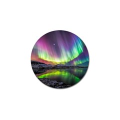 Aurora Borealis Polar Northern Lights Natural Phenomenon North Night Mountains Golf Ball Marker (10 Pack)