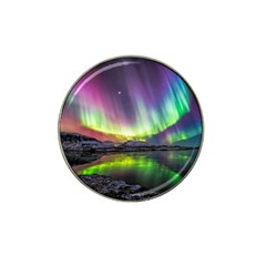 Aurora Borealis Polar Northern Lights Natural Phenomenon North Night Mountains Hat Clip Ball Marker