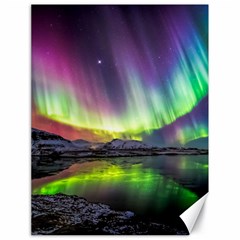 Aurora Borealis Polar Northern Lights Natural Phenomenon North Night Mountains Canvas 18  X 24 