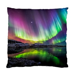 Aurora Borealis Polar Northern Lights Natural Phenomenon North Night Mountains Standard Cushion Case (two Sides) by B30l