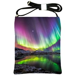 Aurora Borealis Polar Northern Lights Natural Phenomenon North Night Mountains Shoulder Sling Bag by B30l