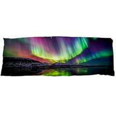 Aurora Borealis Polar Northern Lights Natural Phenomenon North Night Mountains Body Pillow Case Dakimakura (two Sides) by B30l