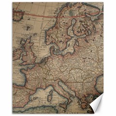 Old Vintage Classic Map Of Europe Canvas 16  X 20 